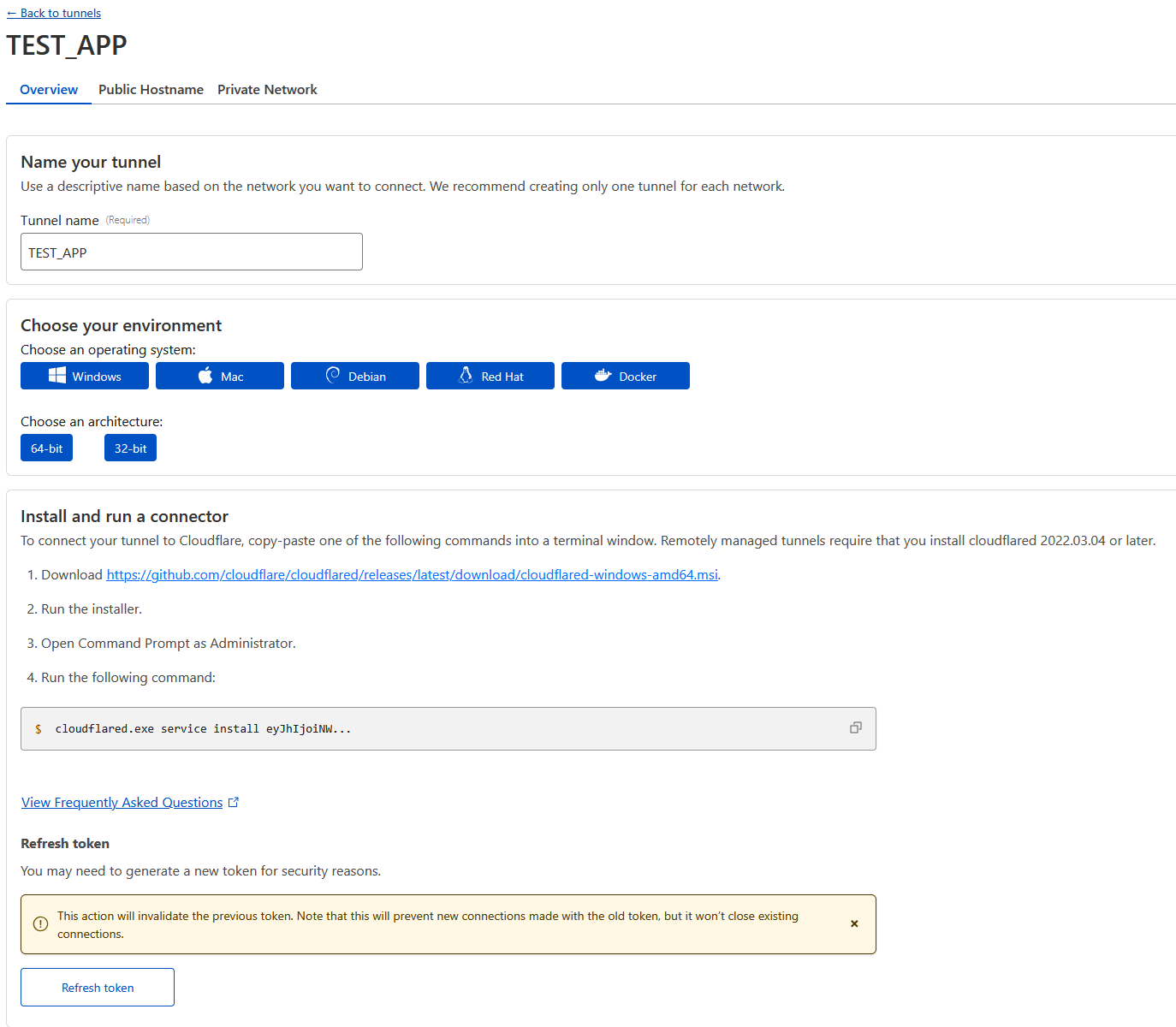 Cloudflared Management Page